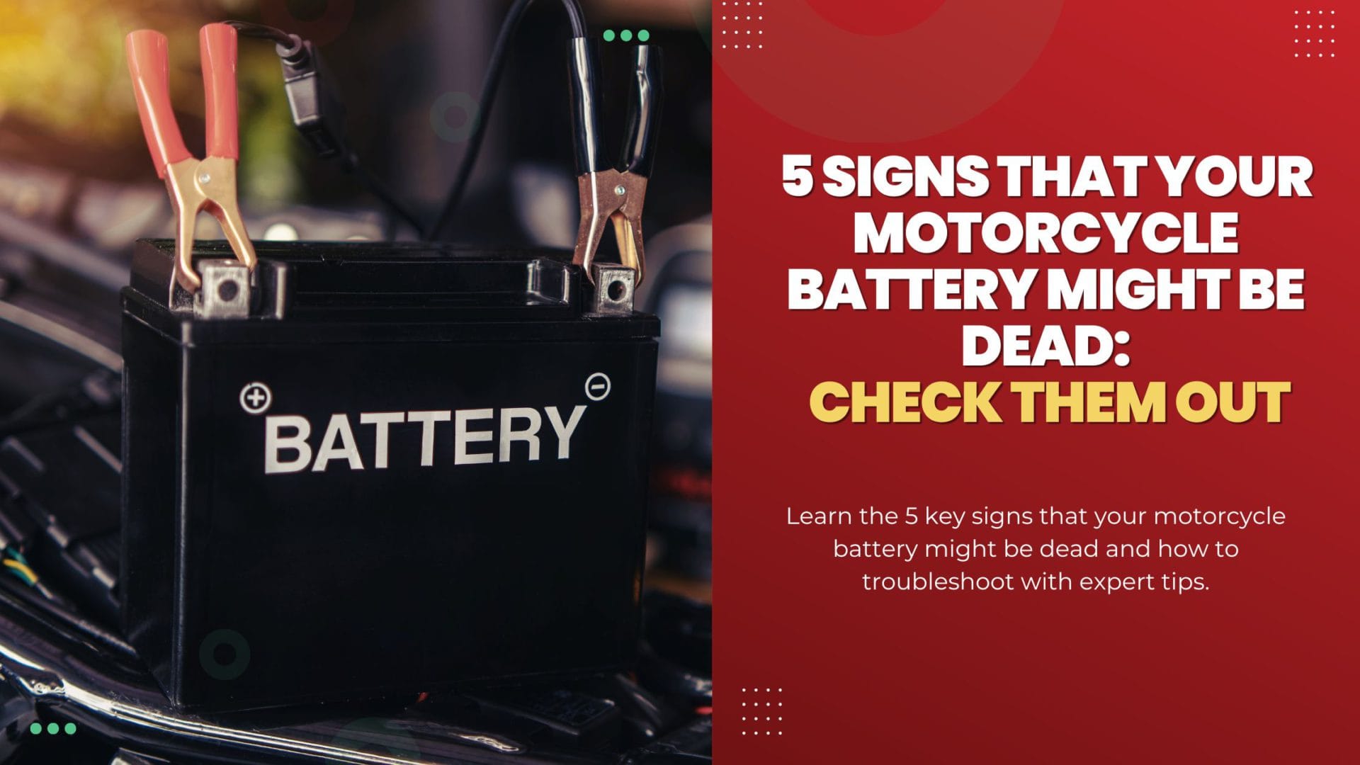 Signs your motorcycle battery is dead