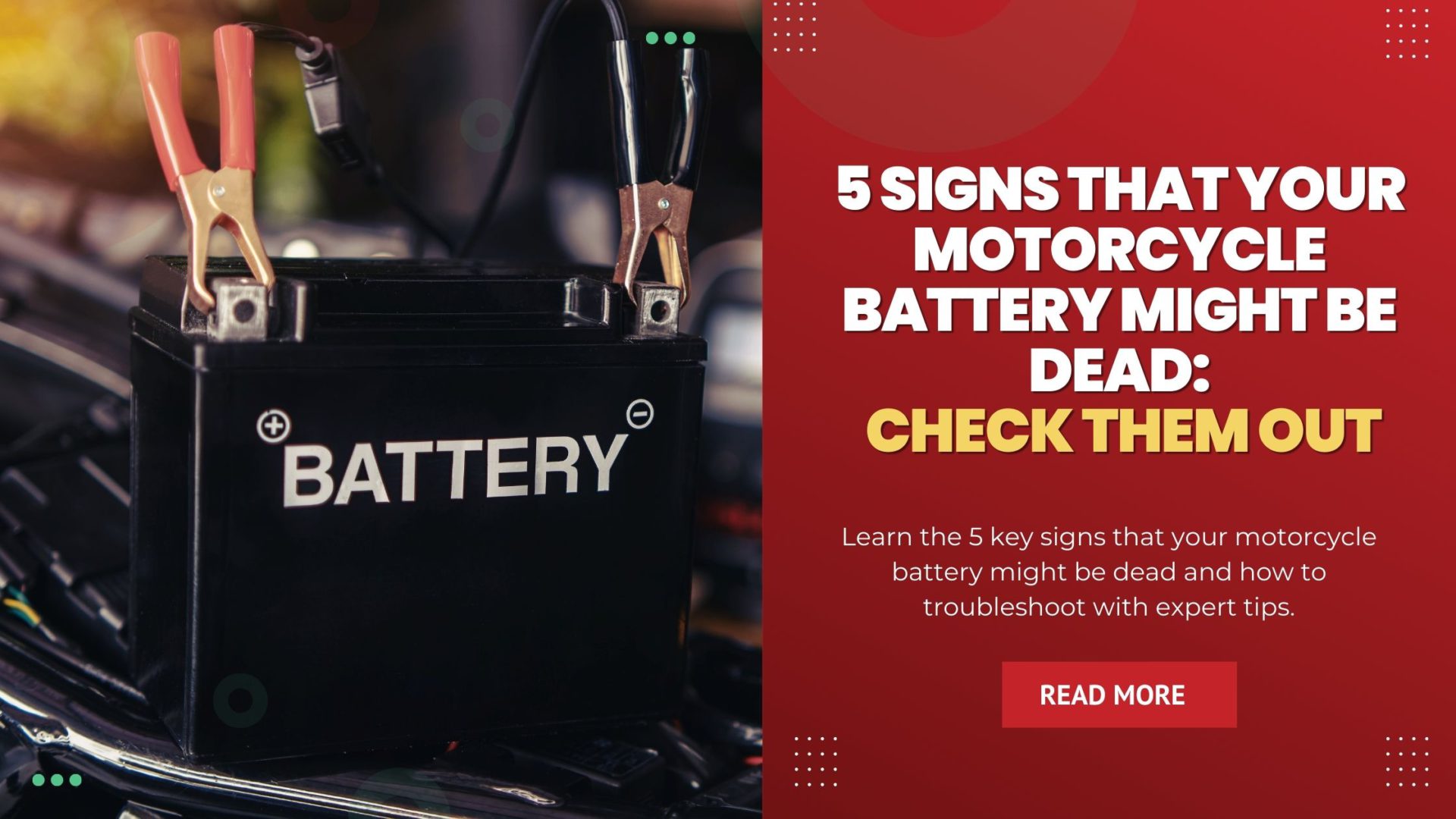 5 signs your motorcycle battery is dead