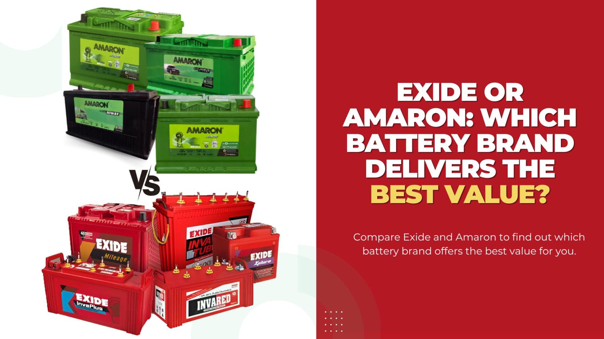 Overview of Exide and Amaron Batteries