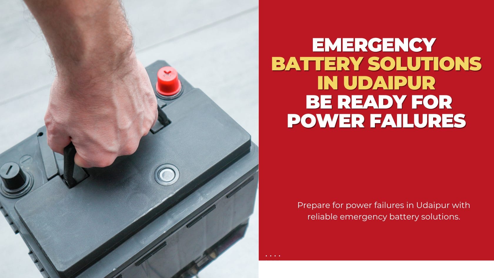 Emergency Battery Solutions in Udaipur Be Ready for Power Failures