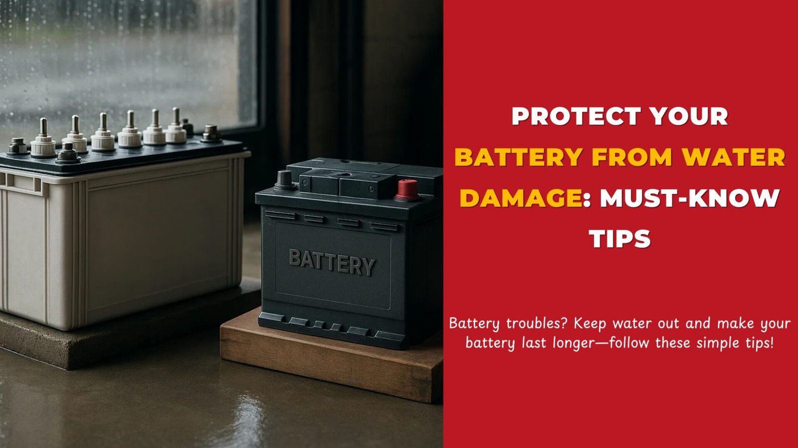Protect Your Battery from Water Damage || protect your battery from water || battery water damage || battery maintenance tips